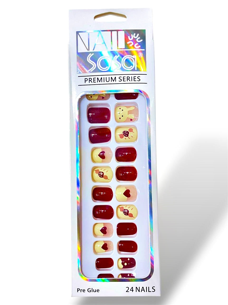 Short Pre Glue Fancy Fake Nails
