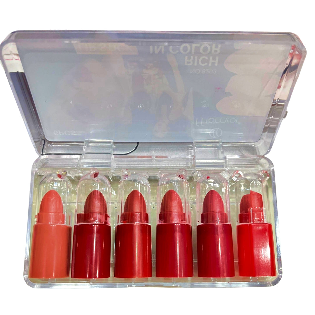 FFlomror rich in color mini matte lipsticks Pack of 6