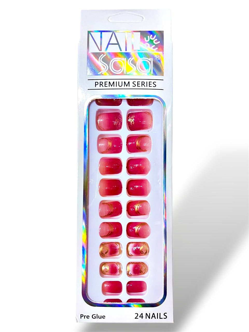 Short Pre Glue Fancy Fake Nails