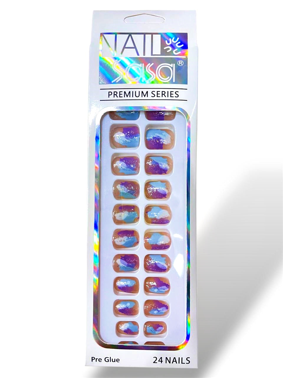 Short Pre Glue Fancy Fake Nails