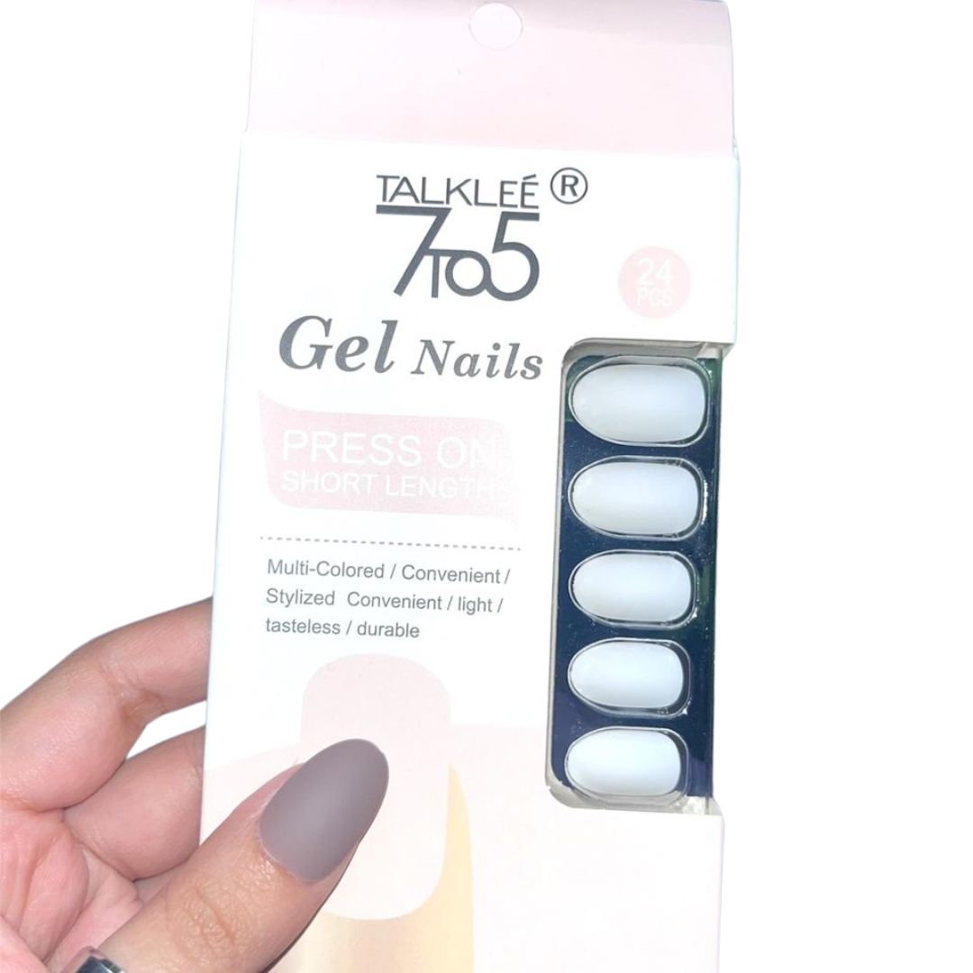 Matte Oval Press On Short Length Nails